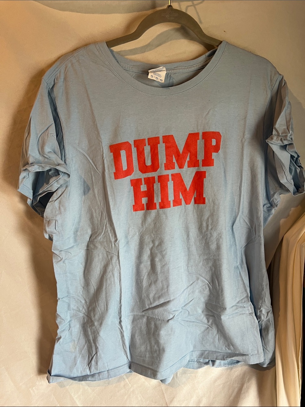 Dump Him Graphic Tee - Light Blue